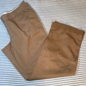 Lane Bryant Khaki Pants Womens 18 Tall Camel Brown Wide Leg Chino Trousers